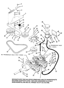 Section 3-Transmission And Drive System Diagram and Parts List for Y1-16OE01  Toro Lawn Tractor