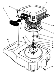 Recoil Assembly (Model No. Vmg6) Diagram and Parts List for 20622C 7000001 - 7999999 Toro Lawn Mower