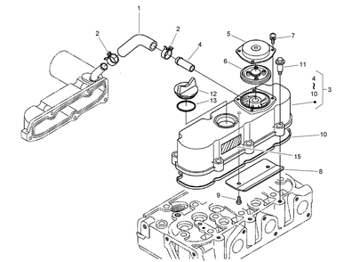 Part Location Diagram of 110-3713 Toro CYLINDER HEAD COVER Assembly