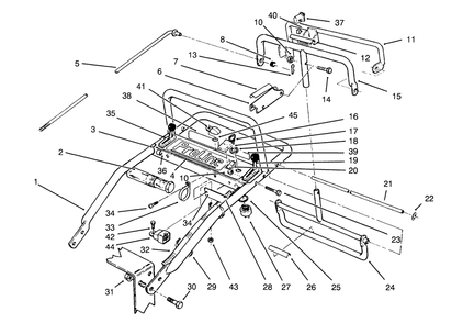 Handle Assembly Diagram and Parts List for 30180 490731 - 499999 Toro Lawn Tractor Accessories