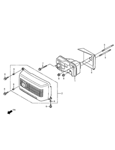Muffler Assembly Diagram and Parts List for 2600 313000001 - 313999999 Toro Lawn Tractor Accessories
