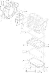 Part Location Diagram of 127-3755 Toro Oil Pan Asm