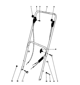 Handle Assembly Models 16067, 16155, 16287 Diagram and Parts List for 16155 8000001 - 8999999 Toro Lawn Mower