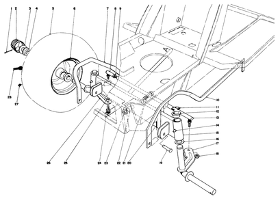Front Axle Assembly Diagram and Parts List for 57360 3000001 - 3999999 Toro Lawn Tractor