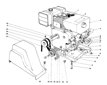 Engine Assembly Diagram and Parts List for 38150 3000001 - 3999999 Toro Snow Blower