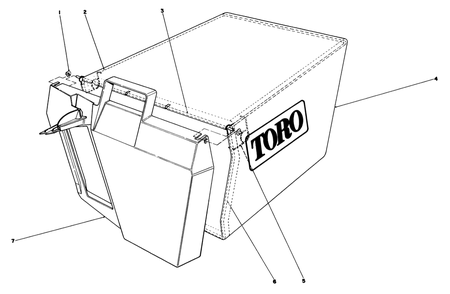 Grass Bag Assembly No. 11-0159 Diagram and Parts List for 20782C 6000001 - 6999999 Toro Lawn Mower