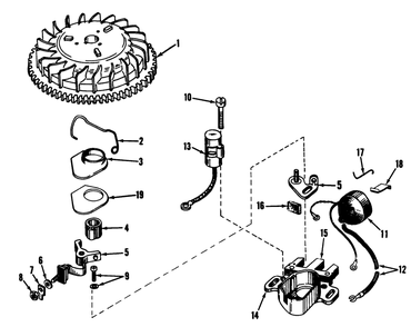 Magneto No. 610772 Diagram and Parts List for 18216 0000001 - 0999999 Toro Lawn Mower
