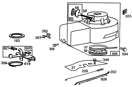 Engine Briggs & Stratton Model No. 130902 Type 1200-01 (Continued) Diagram and Parts List for 22005 8000001 - 8999999 Toro Lawn Mower