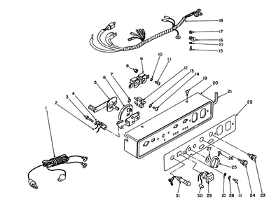 Control Panel Diagram and Parts List for 62008 7000001 - 7999999 Toro Generator