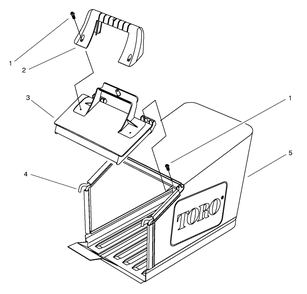 Grass Bag Assembly Diagram and Parts List for 26632 7900001 - 7999999 Toro Lawn Mower