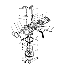 Carburetor Assembly (Model No. Vmh7) Diagram and Parts List for 20526 8000001 - 8999999 Toro Lawn Mower