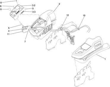 Fender, Console And Control Assembly Diagram and Parts List for 74941CP (290000001-290999999)(2009) Toro Lawn Mower