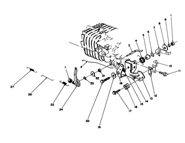 Governor Assembly (Model No. 47pg6) Diagram and Parts List for 20747C 8000001 - 8999999 Toro Lawn Mower