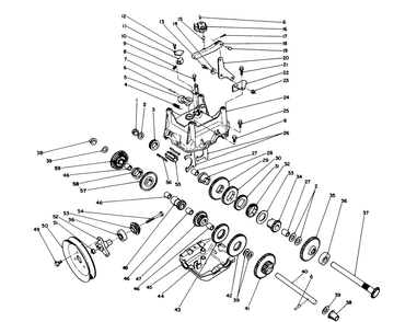 Transmission Assembly No. 66-8030 Diagram and Parts List for 38545 9000001 - 9999999 Toro Snow Blower