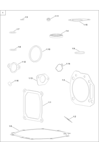 Gasket And Seal Kit  Engine Assembly No. 121-0412 Diagram and Parts List for 74750 316000001 - 316999999 Toro Lawn Tractor