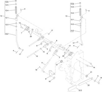 Part Location Diagram of 116-8464 Toro Link-Brake, Lh