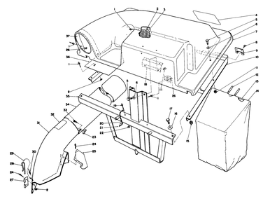 Twin Bagger Grass Catcher Model No. 59184 (Optional) Diagram and Parts List for 56155 7000001 - 7999999 Toro Lawn Tractor