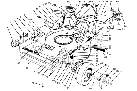Housing Assembly Diagram and Parts List for 22044BC 5900001 - 5999999 Toro Lawn Mower