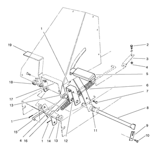 Brake & Clutch Assembly Diagram and Parts List for 70082 8900001 - 8999999 Toro Lawn Tractor