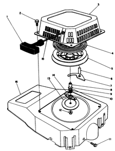 Recoil Assembly (Model No. Vmg6) Diagram and Parts List for 20629C 7000001 - 7999999 Toro Lawn Mower