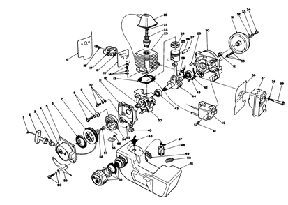 Engine Assembly Diagram and Parts List for 30935 8000001 - 8999999 Toro Leaf Blower / Vacuum