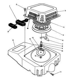 Recoil Assembly (Model No. Vmk9) Diagram and Parts List for 20920 0000001 - 0999999 Toro Lawn Mower