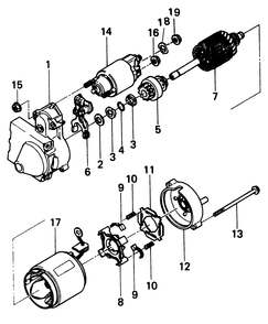Electric Starter Alternator Diagram and Parts List for 30170 1000001 - 1999999 Toro Lawn Tractor Accessories