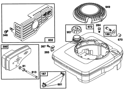 Engine Briggs & Stratton Model 122702-0182-01 Diagram and Parts List for 20907B 3900001 - 3999999 Toro Lawn Mower