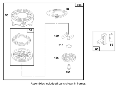 Engine Briggs & Stratton Model 12h802-0658-01 Diagram and Parts List for 20469 7900001 - 7999999 Toro Lawn Mower