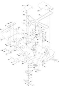 Part Location Diagram of 147-8750 Toro 54 IN DECK & DECAL ASM