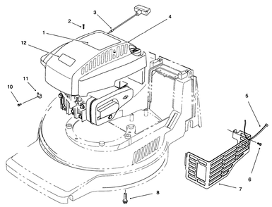 Engine Assembly Diagram and Parts List for 21001B 6900001 - 6999999 Toro Lawn Mower