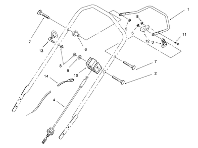Traction Control Assembly Diagram and Parts List for 20764BC 49000001 - 49999999 Toro Lawn Mower