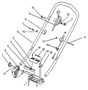 Handle Assembly Diagram and Parts List for 21012 9900001 - 9999999 Toro Lawn Mower