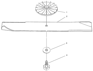 Blade Assembly Diagram and Parts List for 21050 8900001 - 8999999 Toro Lawn Mower
