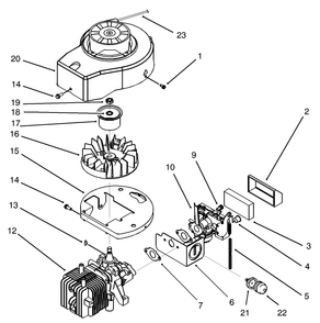 Shroud And Block Assembly (Model No. 20442 Only) Diagram and Parts List for 20444 5900001 - 5999999 Toro Lawn Mower