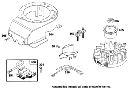 Engine Briggs & Stratton Model 127702-0131-01 Diagram and Parts List for 20908BC 4900001 - 4999999 Toro Lawn Mower