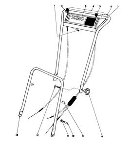 Handle Assembly Models 16073, 16173, 16273 Diagram and Parts List for 16073 5000001 - 5999999 Toro Lawn Mower
