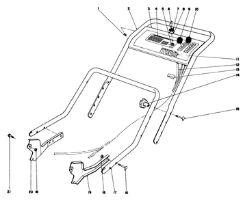 Handle Assembly (Model 20506) Diagram and Parts List for 20696 6000001 - 7999999 Toro Lawn Mower