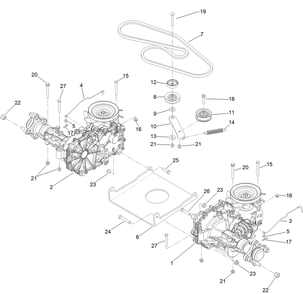 Hydraulic Drive Assembly Diagram and Parts List for 76501 400000000 - 415399999 Toro Lawn Tractor