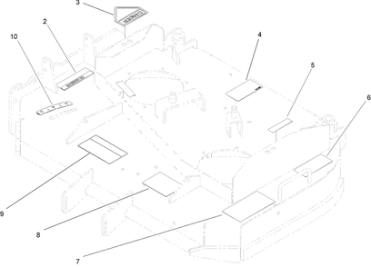 Deck Assembly Diagram and Parts List for 38494 (290000001-290999999)(2009) Toro Lawn Mower