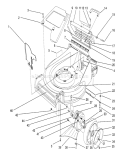 Housing Assembly Diagram and Parts List for 26620BF 1000001-1999999 - 1991 Toro Lawn Mower