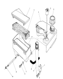 Air Cleaner and Fuel Tank Assembly Diagram and Parts List for 26620BG 0009001-0999999 - 1990 Toro Lawn Mower