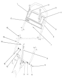 Handle Assembly Diagram and Parts List for 26620B 1000001-1999999 - 1991 Toro Lawn Mower