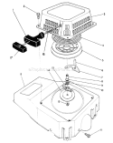 Recoil Assembly Diagram and Parts List for 26620B 1000001-1999999 - 1991 Toro Lawn Mower