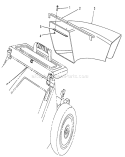 Side Discharge Chute Model No. 59112 Diagram and Parts List for 26620C 9000001-9999999 - 1989 Toro Lawn Mower