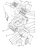 Housing Assembly Diagram and Parts List for 26621B 1000001-1999999 - 1991 Toro Lawn Mower