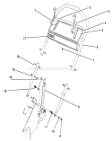 Handle Assembly Diagram and Parts List for 26621B 1000001-1999999 - 1991 Toro Lawn Mower