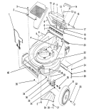 Housing Assembly Diagram and Parts List for 26621B 2000001-2999999 - 1992 Toro Lawn Mower