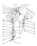 Blade Brake Clutch Assembly Diagram and Parts List for 26621B 2000001-2999999 - 1992 Toro Lawn Mower