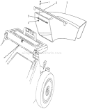 Side Discharge Chute Model No. 59112 Diagram and Parts List for 26621 0000001-0999999 - 1990 Toro Lawn Mower